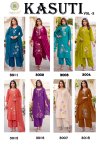Kasuti Vol 3 By Passion Tree Mal Chanderi Kurti With Bottom Dupatta 